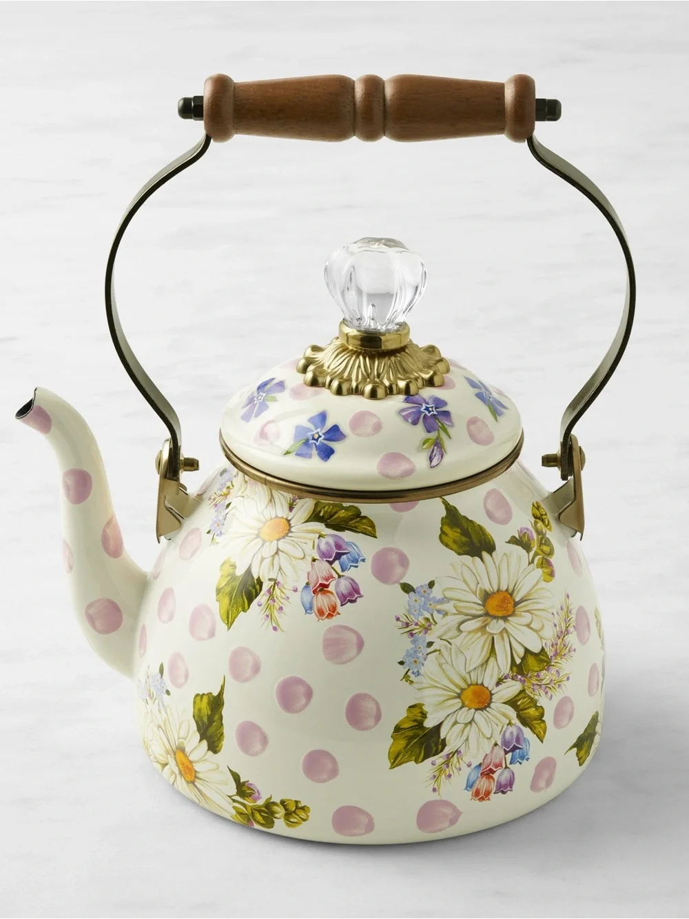 Wildflowers Pink 3 Qt. tea Kettle